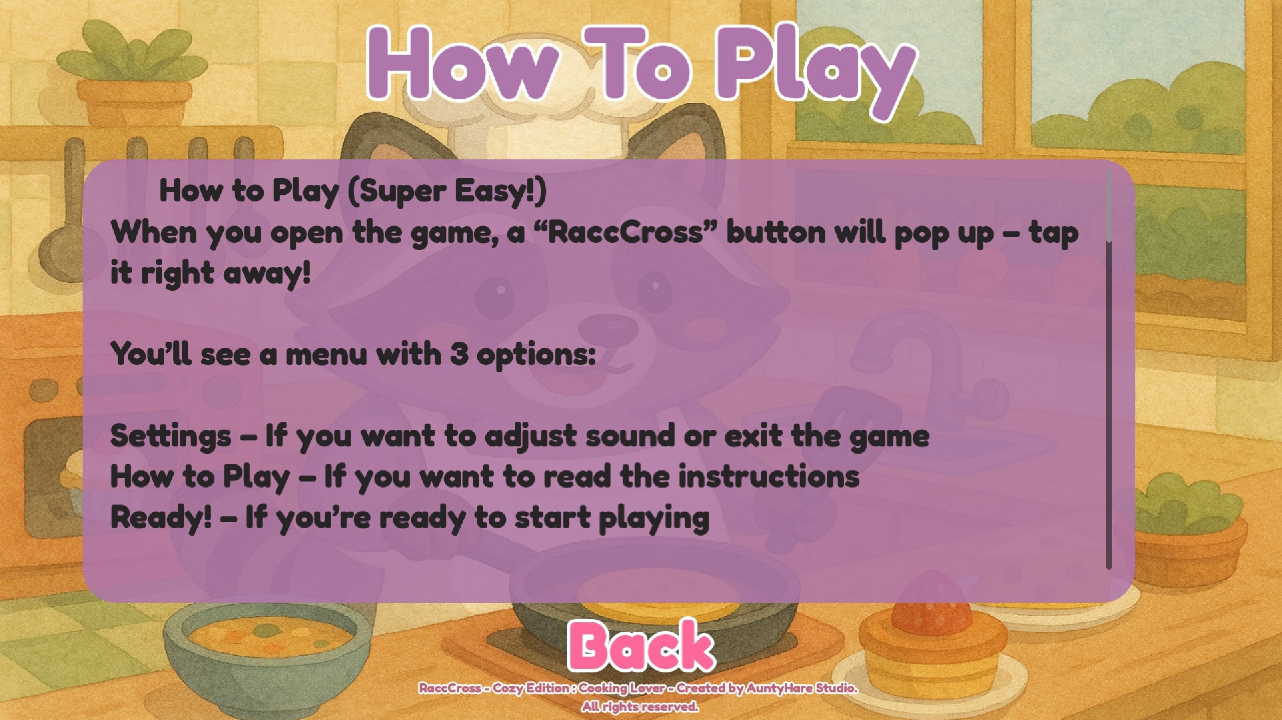 RaccCross How to Play