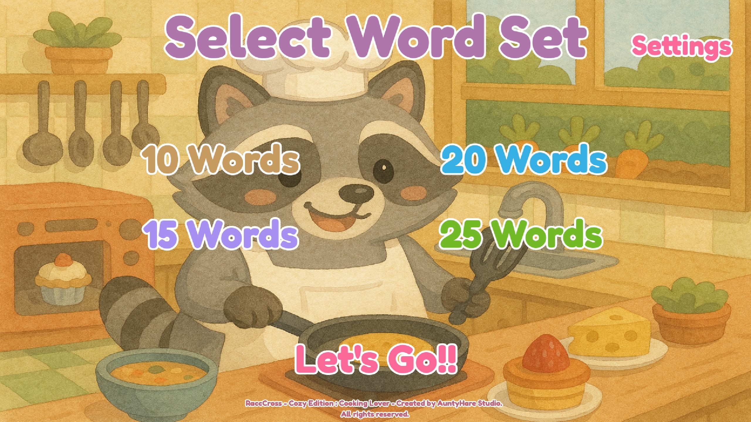 RaccCross Choose a Letter Set